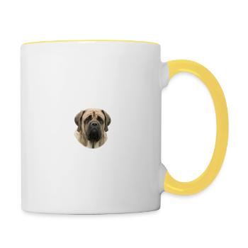 Beware of the master, harmless Mastiff - Tasse zweifarbig - Weiß/Gelb - Rechts