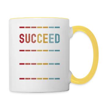 Alvaro Name Personalisiert Lustig Geburtstag Weihnachten - Tasse zweifarbig - Weiß/Gelb - Rechts