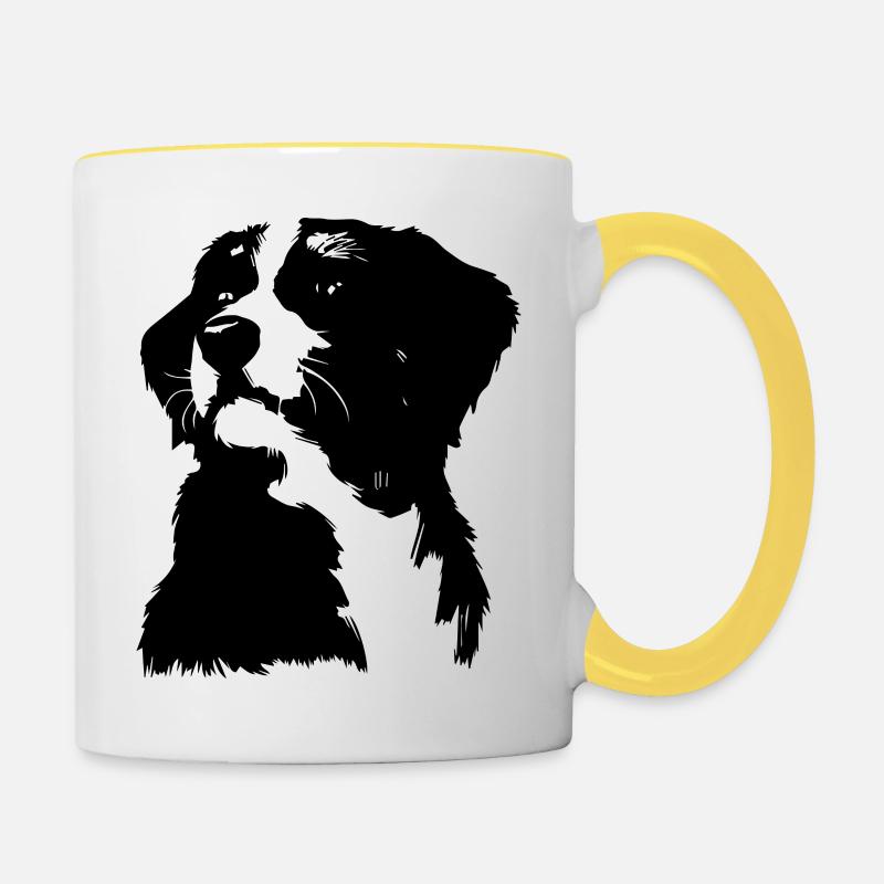 Chien Hund - Mug contrasté - blanc/jaune