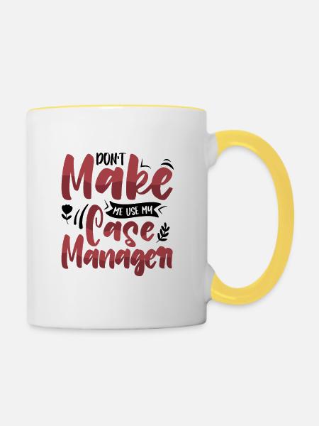 Birth Worker - Tasse zweifarbig - Weiß/Gelb