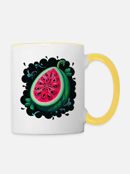 WASSERMELONE - Tasse zweifarbig - Weiß/Gelb