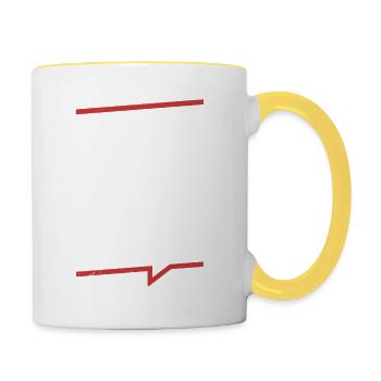 Pas d’excuses juste des résultats Entraînement d’haltérophilie Tra - Mug contrasté - blanc/jaune - Droite