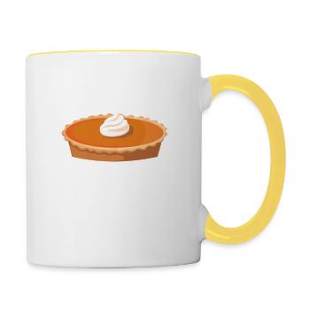 Équipe Pie Citrouille Thanksgiving Day Pèlerin Automne - Mug contrasté - blanc/jaune - Droite