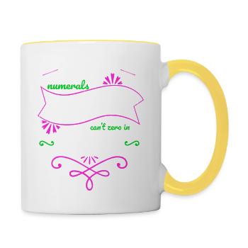 computer language funny sayings father - Tasse zweifarbig - Weiß/Gelb - Rechts