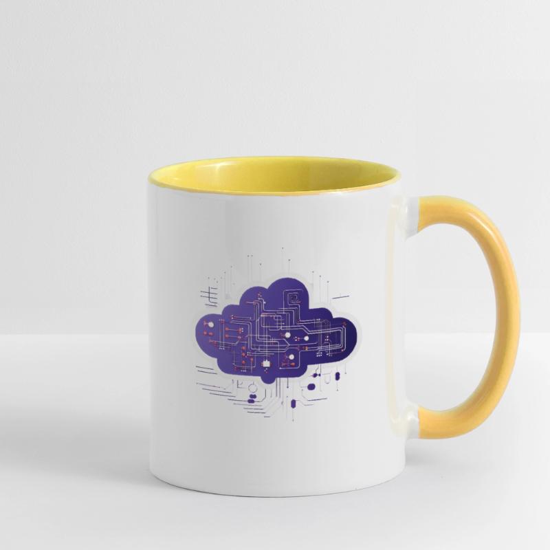 Cloud-Computing-Computerelektronik-Schaltung Tasse zweifarbig