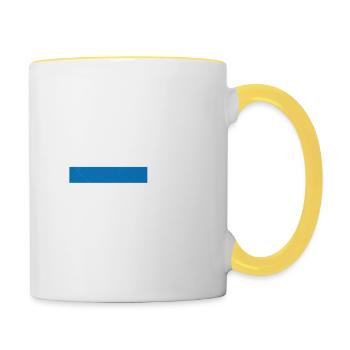 Chargement de Papa Veuillez patienter - Mug contrasté - blanc/jaune - Droite