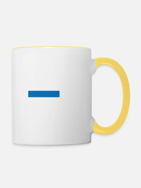 Papa wird geladen Bitte warten - Tasse zweifarbig - Weiß/Gelb
