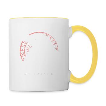 Valknut Viking Wir sehen uns in Walhalla See You - Tasse zweifarbig - Weiß/Gelb - Rechts