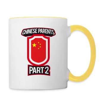 Best Parenting Chinese Parents Part 2 - Contrasting Mug - white/yellow - Right