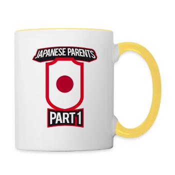 Best Parenting Japanese Parents Part 1 - Contrasting Mug - white/yellow - Right