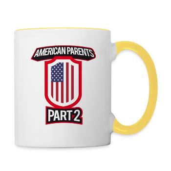 Best Parenting American Parents Part 2 - Contrasting Mug - white/yellow - Right