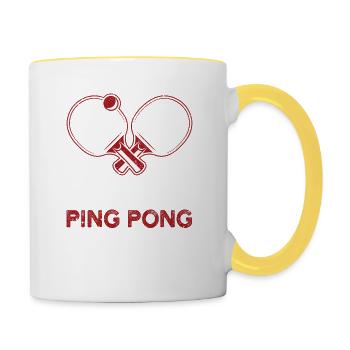 The Man The Myth The Ping-Pong Legend Table - Contrasting Mug - white/yellow - Right