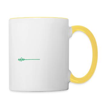 Sauvé par la grâce Bible Verset Chrétien - Mug contrasté - blanc/jaune - Droite