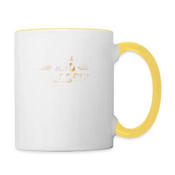 Be Strong and Courageous Bible Believe Jesus Christ - Contrasting Mug - white/yellow - Right