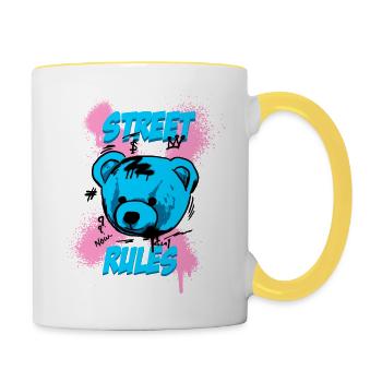 Street Rules - Contrasting Mug - white/yellow - Right