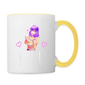 Anime and Sketching Just a Girl Who Loves Anime - Contrasting Mug - white/yellow - Right