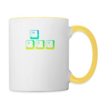 THAT'S HOW I MOVE - Fitness - Tasse zweifarbig - Weiß/Gelb - Rechts