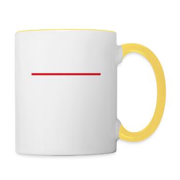 Ich bin Schrauber ich kann Dummheit nicht reparier - Tasse zweifarbig - Weiß/Gelb - Rechts