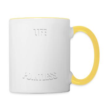 Life is possible but pointless - Tibet Spaniel - Tasse zweifarbig - Weiß/Gelb - Rechts