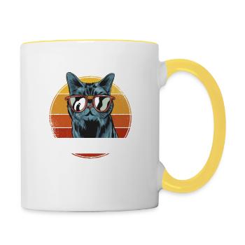Genial seit 1995, 28 Jahre alt, 28. Geburtstag - Tasse zweifarbig - Weiß/Gelb - Rechts