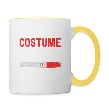Scariest Costume Ever Funny Halloween - Contrasting Mug - white/yellow - Right