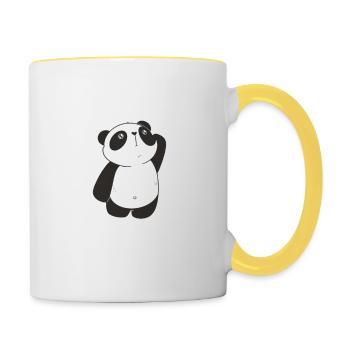 Pandas Sind Süß Ich Bin Süß Also Bin Ich Ein - Tasse zweifarbig - Weiß/Gelb - Rechts