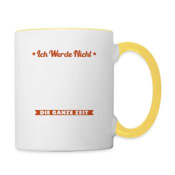 Klettern Ich werde nicht aufgeben fluchen Bouldern - Tasse zweifarbig - Weiß/Gelb - Rechts
