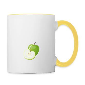 Life Is Sweeter With Apple - Contrasting Mug - white/yellow - Right