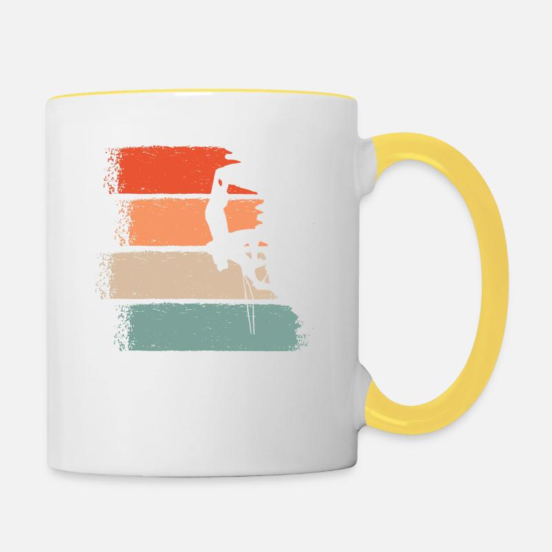 Escalade libre - Mug contrasté - blanc/jaune