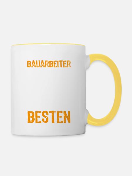 Bauarbeiter - Tasse zweifarbig - Weiß/Gelb