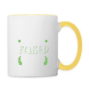 Laissez-vous cuire au four - Mug contrasté - blanc/jaune - Droite