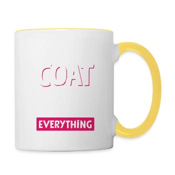 I Enrobage de sucre tout - Mug contrasté - blanc/jaune - Droite