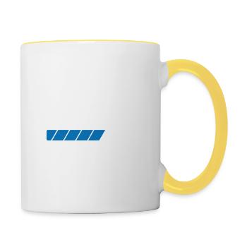 Opa in 2024 bitte warten - Tasse zweifarbig - Weiß/Gelb - Rechts