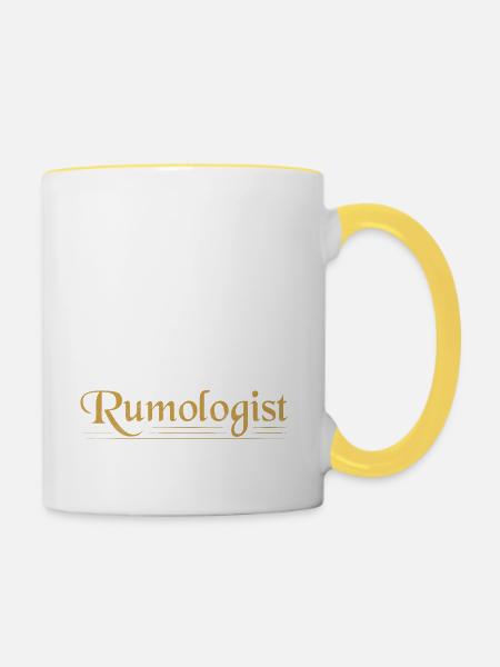 Rumologist Rum Caribbean Alcohol - Tasse zweifarbig - Weiß/Gelb