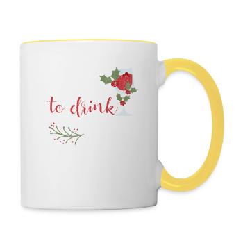 Am liebsten würde ich den ganzen Wein trinken - Tasse zweifarbig - Weiß/Gelb - Rechts