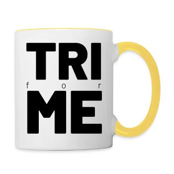 TRI pour moi - Mug contrasté - blanc/jaune - Droite