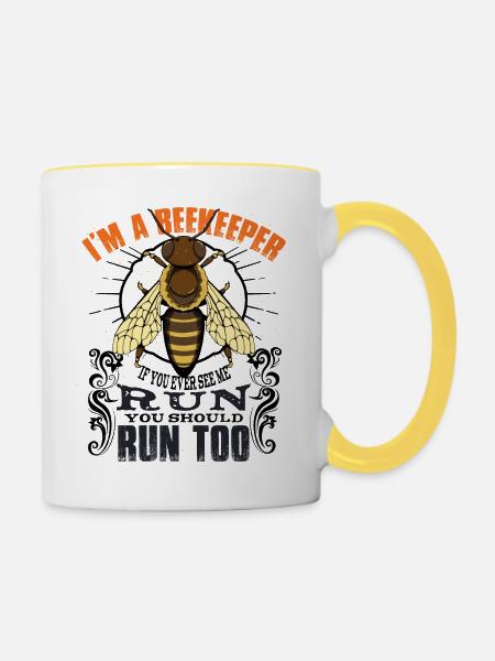 Ich bin Imker - Tasse zweifarbig - Weiß/Gelb