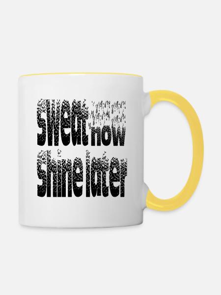 FITNESSSTUDIO - Tasse zweifarbig - Weiß/Gelb