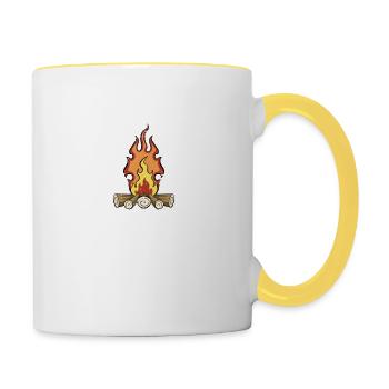 Campfire Whisperer - Tasse zweifarbig - Weiß/Gelb - Rechts