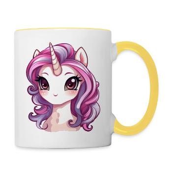 Unicorn - Contrasting Mug - white/yellow - Right