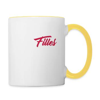 Désolé les filles je vais me marier 2024 - Mug contrasté - blanc/jaune - Droite