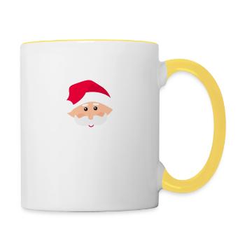 Ask your mom if I'm real Funny - Contrasting Mug - white/yellow - Right