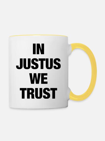 justus - Tasse zweifarbig - Weiß/Gelb