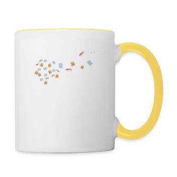 Dandelion Books Flower Reading Teacher Librarian - Contrasting Mug - white/yellow - Right