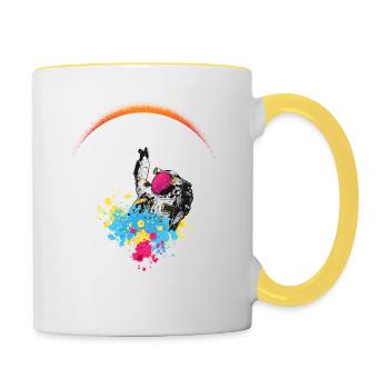 America Totality Spring 4.08.24 Total Solar - Contrasting Mug - white/yellow - Right