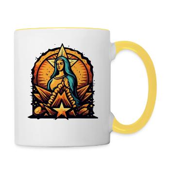 The Virgin of the Stars - Contrasting Mug - white/yellow - Right