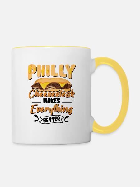 Philly Breakfast Sandwich - Tasse zweifarbig - Weiß/Gelb