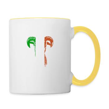 Irlande Irlande Irlandais - Mug contrasté - blanc/jaune - Droite