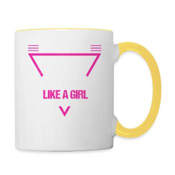 I'm Happy To Demonstrate Billiard Player Billard P - Contrasting Mug - white/yellow - Right