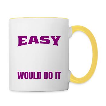 Gymnastique Gymnaste Gymnastique Filles Club de gymnastique - Mug contrasté - blanc/jaune - Droite